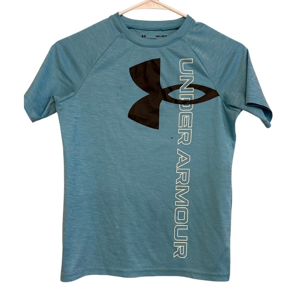 Under Armour Boys' Tech Split Logo Hybrid Short Sleeve Tee